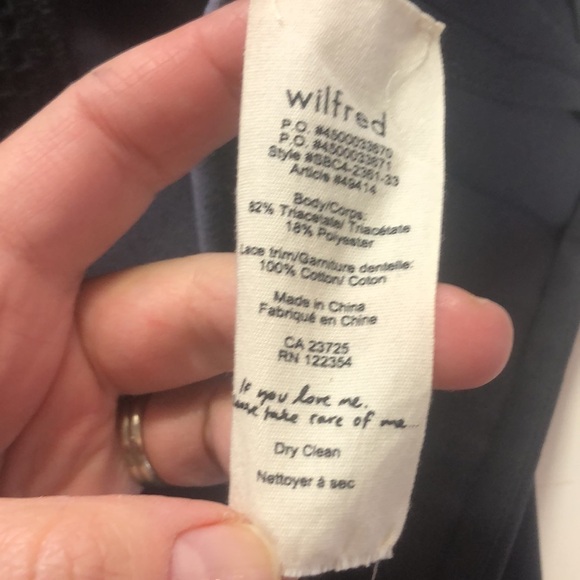 Aritzia Wilfred Mirabel Crochet Panel Blouse, size XXS - Picture 8 of 10